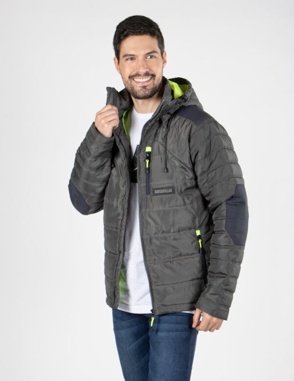 Chamarra con gorro CATERPILLAR - Gris