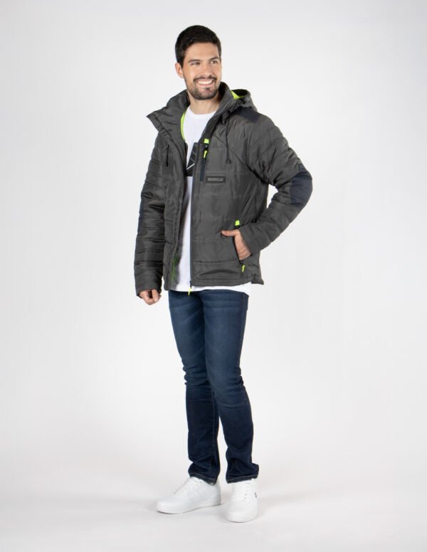 Chamarra con gorro CATERPILLAR - Gris